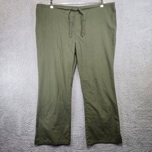 Natural Uniforms Scrub Pants Womens Size XL Olive Green Drawstring Pockets
